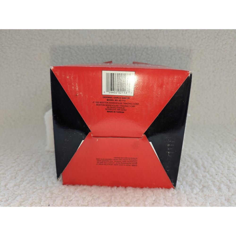 1993 Boston Warehouse Terra Cotta Original Garlic Baker 4 Bulb Capacity - Picture 3 of 9